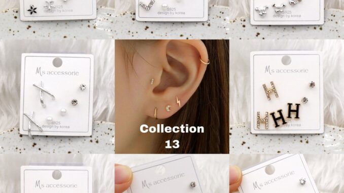 WFH |13| โลมา ต่างหู set 3 คู่ Cute earrings everyday look