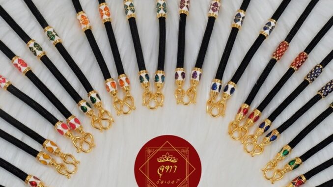 สร้อยพระลงยาสี เสริมโชคลาภ ขนาดหนา 2 มิล ยาว 24 นิ้ว ลอกดำยากมาก มีบริการเก็บปลายทาง