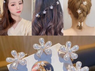 กิ๊บติดผมลายดอกไม้ประดับมุกสไตล์เกาหลีสําหรับผู้หญิง