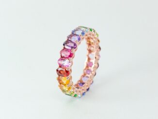 Rainbow Oval Eternity ring แหวนรอบนิ้วสีรุ้ง