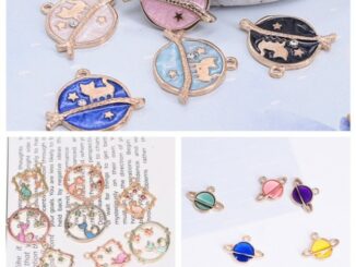 จี้โลหะลายแมว ก้อนเมฆ ดวงดาว จี้ห้อยคอแฟชั่น ราคาต่อหนึ่งชิ้น พร้อมส่ง missdiy  (6)