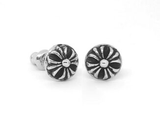Chrome Hearts Sterling Silver 925 เครื่องประดับเงินแท้ ต่างหู Cross Stud Earring Code:CED004