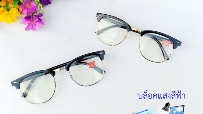 แว่นสายตาสั้น-0.5ถึง-6.0 เลนส์กรองแสงสีฟ้า บลูบล็อค รหัส CGS54