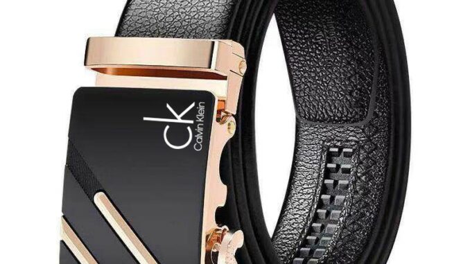 Calvin Klein Belt-Leather CK เข็มขัดหนังแท้ ชุดgiftsetพร้อมกล่อง+ถูงหิ้ว
