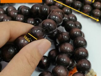 สร้อยคอลูกประคำ 108 เม็ดทำจากไม้จันทร์หอม (ยาว 30นิ้ว) ขนาดเม็ด 10มิล ลูกประคำมงคล เม็ดลูกประคำเม็ดใหญ่ยาว เคลือบเงา