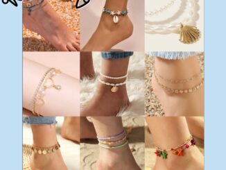 สร้อยข้อเท้าประดับมุกขาวกับจี้หัวใจพร้อมส่ง