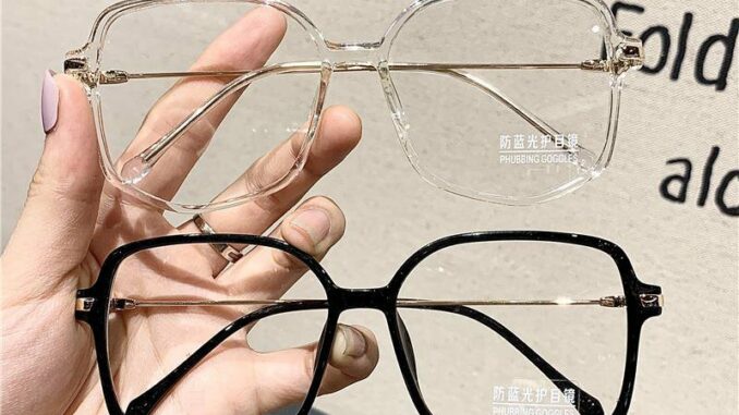 แว่นสายตาสั้น (-100 ถึง -400) กรอบแว่นแฟชั่น กรอบใหญ่ แว่นกรองแสงสีฟ้า ผู้หญิง ผู้ชาย