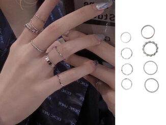 Roselife แหวน Midi รูปทรงเรขาคณิตเครื่องประดับสําหรับผู้หญิง 8 ชิ้น