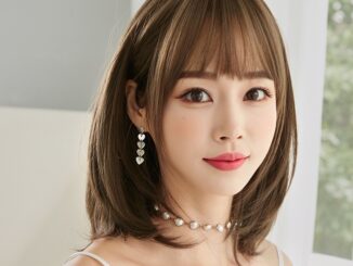 วิกผมงานดี  วิกผมผู้หญิง ฟรีตาข่ายคลุมผม Wig วิกผมแบบสวมครอบ ผมยาวมีหน้าม้า แฮร์พีช วิกผมยาวผู้หญิง001