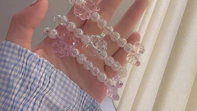 สร้อยข้อมือ สร้อยข้อมือคริสตัล หนังยางมัดผม กำไลข้อมือ