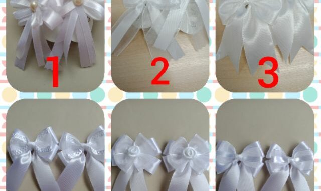 โบว์นักเรียนสีขาว  คู่ละ 30  บาท