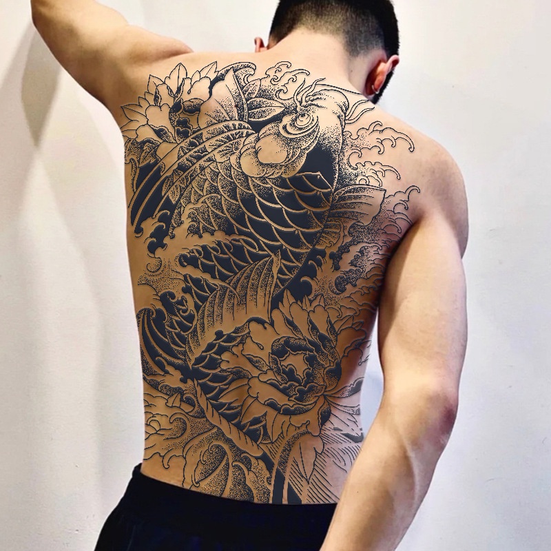 【COCO Magic tattoo】สติกเกอร์รอยสักชั่วคราว กึ่งถาวร กันน้ํา ติดทนนาน 15 วัน 48 ซม.*34 ซม.