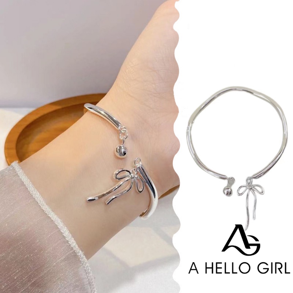 A HELLO GIRL สร้อยข้อมือ ประดับโบว์ อเนกประสงค์ สําหรับผู้หญิง