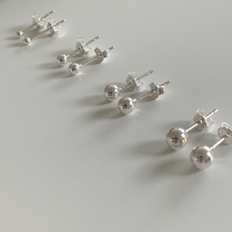 A.piece  ต่างหูเงินแท้ [all silver 925] Dot earrings (275)