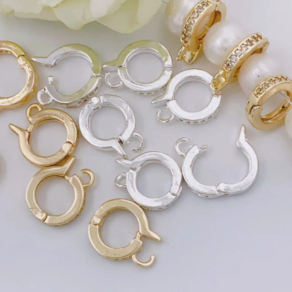 Ag00047 [เครื่องประดับทองคํา 14K] สร้อยคอ สร้อยข้อมือ ชุบทอง 14K ฝังเพทาย ขนาดเล็ก สีขาว ทอง 14K DIY