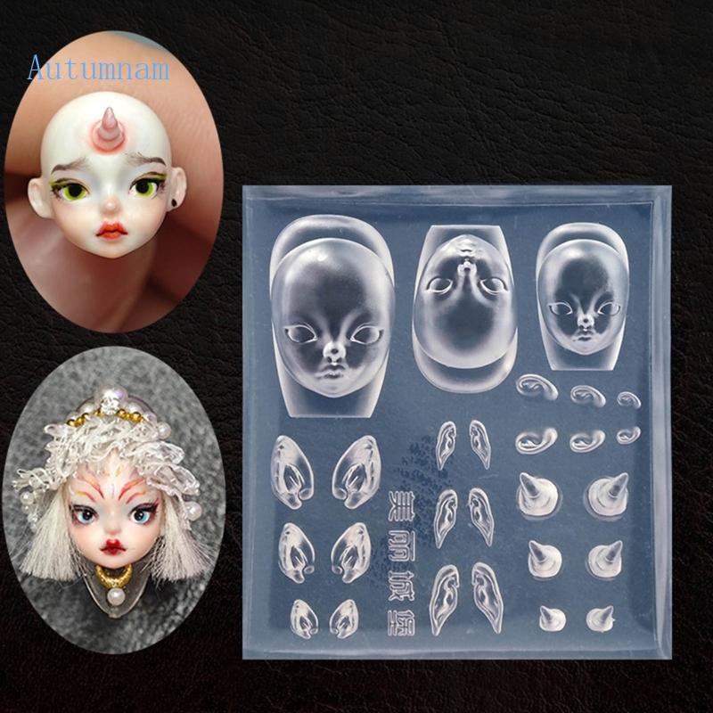 Autu แม่พิมพ์แม่แบบ รูปหูเอลฟ์ สําหรับตกแต่งเล็บ DIY