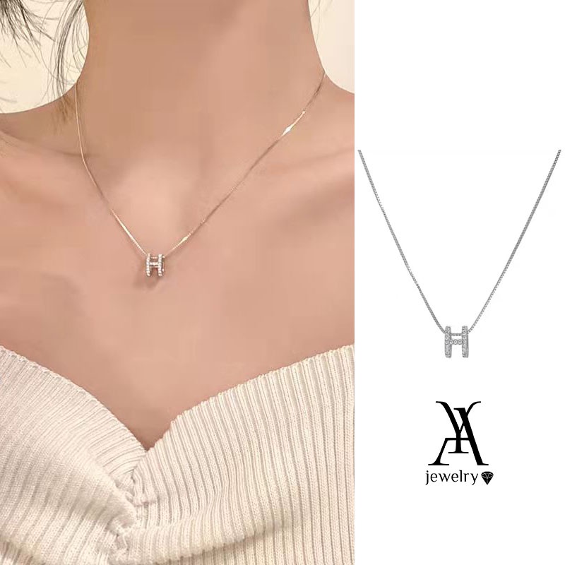 Ay(cn) สร้อยคอโชคเกอร์ จี้ตัวอักษร 