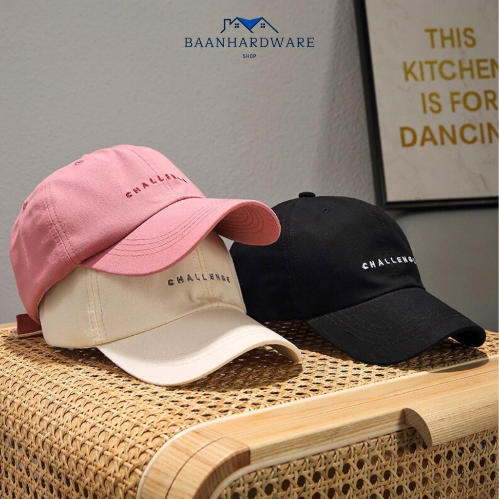 BAANHARDWARE หมวกแก๊ป หมวกเบสบอล โลโก้ปักตัวอักษร Challenge H-031