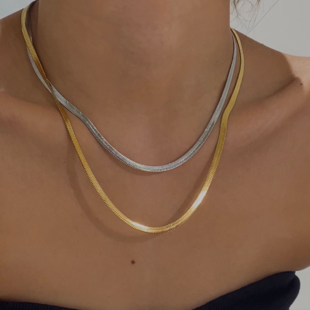 Bemet snake chain 4mm Gold/Silver
