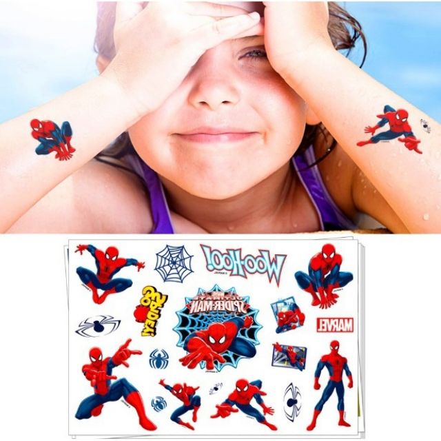 Bobestshop Tattoo ลาย Frozen & Princess & Spider Man