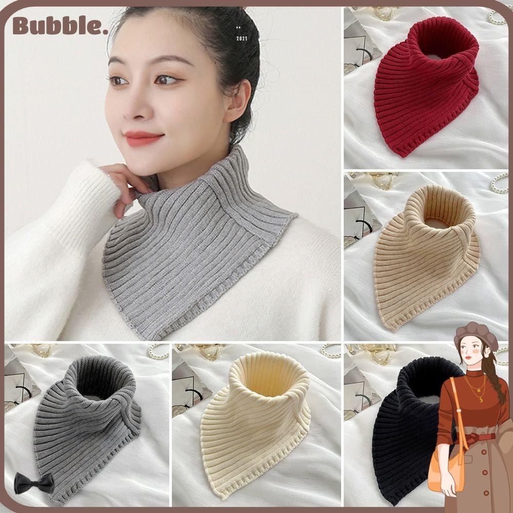 Bubble เสื้อคอเต่า ผ้าถัก กันลม ให้ความอบอุ่น สําหรับผู้หญิง