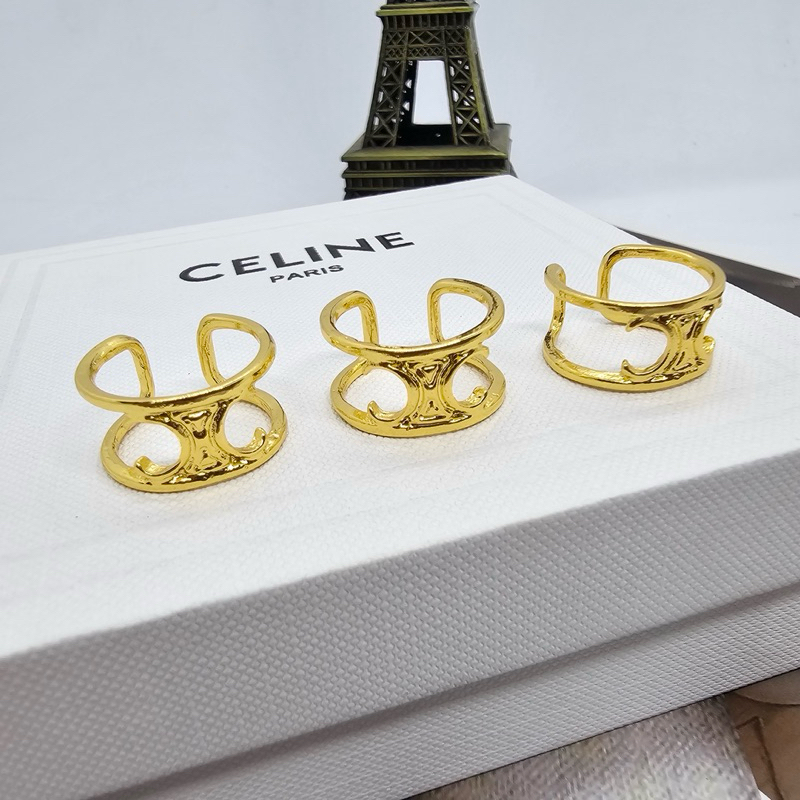 CL RING แหวนชีลีน งานโชว์โลโก้ทรีออม เนื้องานดีใส่สบายมือ ปรับได้ราคาเบาๆ