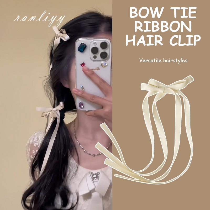 CODพร้อมส่งกิ๊บติดผมโบว์ผ้าไหมเกาหลีน่ารักสำหรับผู้หญิงเครื่องประดับผมราคาถูกที่สุด-Ranliyy
