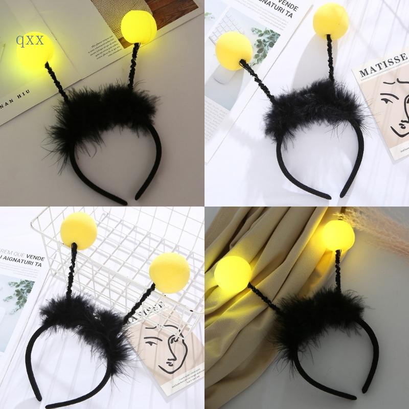 Ch*【พร้อมส่ง】ที่คาดผมผึ้งน่ารัก เสาอากาศเรืองแสง สําหรับ Pedlars Headwear Halloween-party