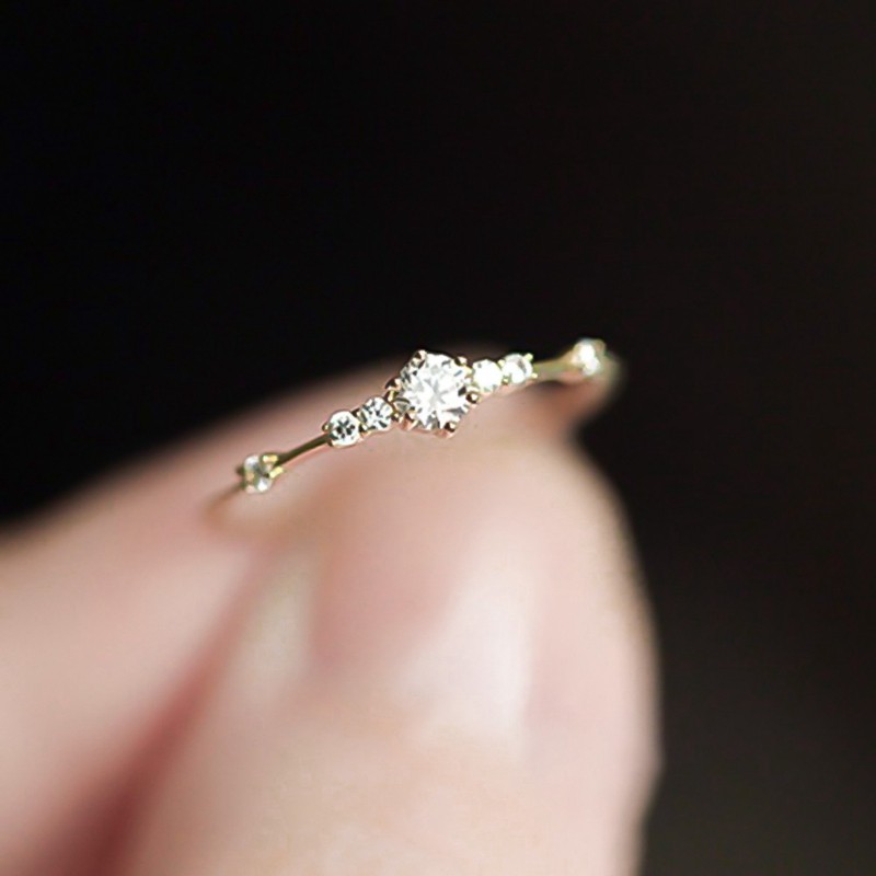 Cincin แหวนแฟชั่น สีโรสโกลด์และเงิน สําหรับผู้หญิง