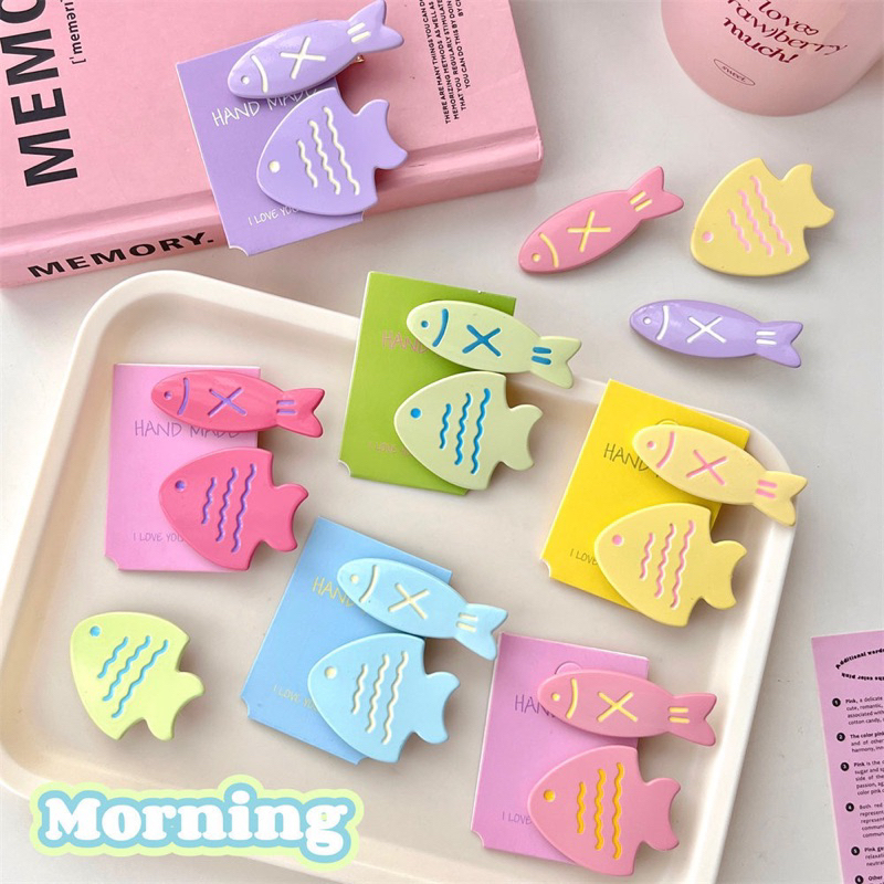 Cute 173 กิ๊บติดผม กิ๊บหนีบผมแฟชั่น ปลาอ้วนผอม 2 ชิ้น/แพ็ค
