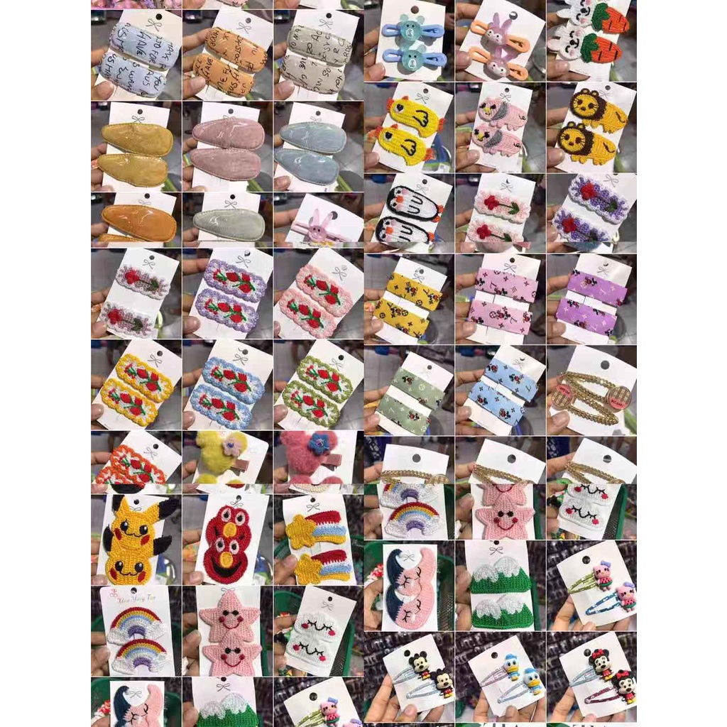 DIY Market กิ๊บแผง กิ๊บเกาหลี งานแฮนด์เมด (1ชิ้น/6ชิ้น) สุ่มสี/สุ่มแบบ  E136 ver.1