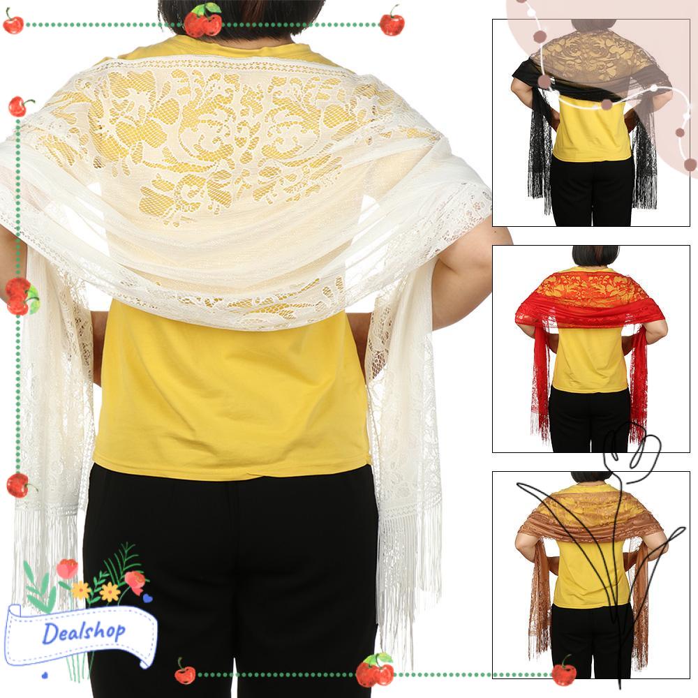 Dealshop ผ้าคลุมไหล่ ผ้าลูกไม้นุ่ม หรูหรา สําหรับงานเลี้ยงตอนเย็น งานแต่งงาน