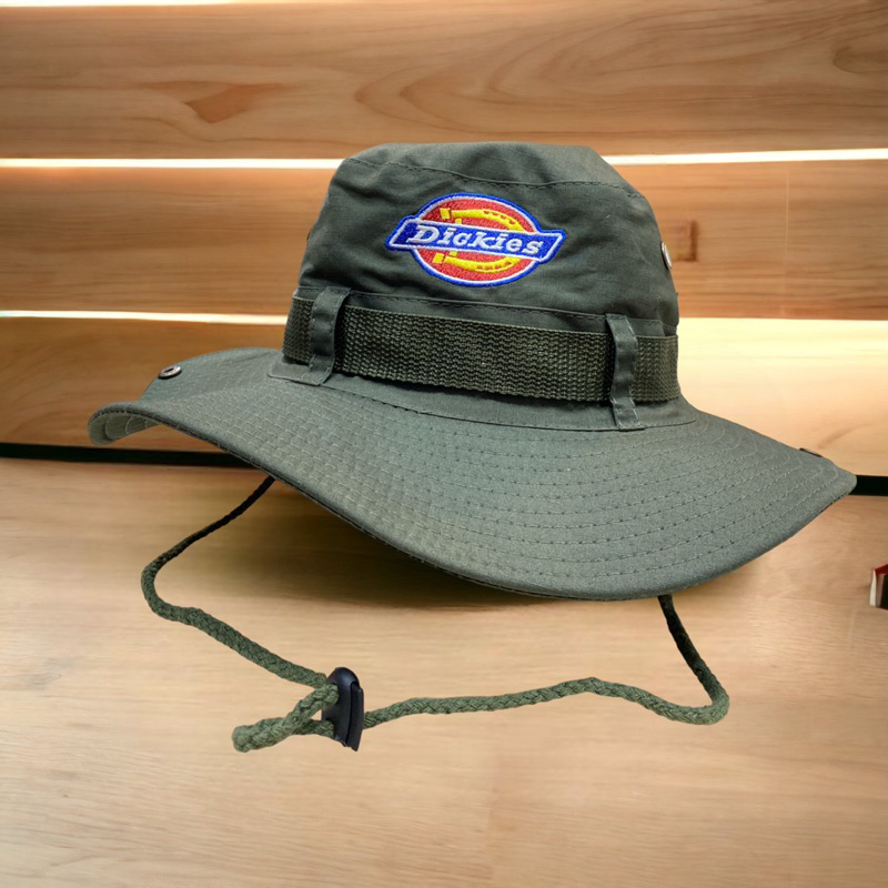 Dickies หมวกบัคเก็ต หมวกเดินป่า แคมปิ้ง รุ่นมีเชือก ยอดนิยม เหมาะสำหรับผู้ชายกับผู้หญิง