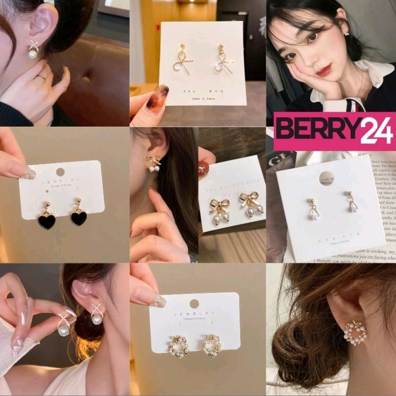 EAR11 ต่างหูสไตล์เกาหลี ต่างหูแฟชั่นเกาหลี พร้อมส่งในไทย