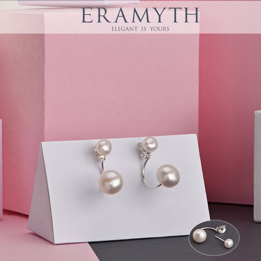 Eramyth Jewelry : ต่างหูมุกน้ำจืดแท้ ตัวเรือนเงินแท้ คัดเกรด SLE-0034-S31 ⭐