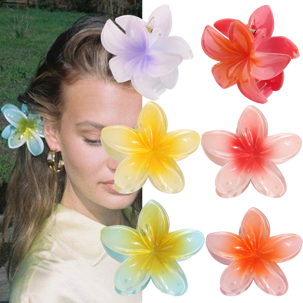 Frangipani กิ๊บติดผม โรแมนติก ฤดูร้อน ชายหาด ตกแต่ง เครื่องประดับผม สําหรับผู้หญิง