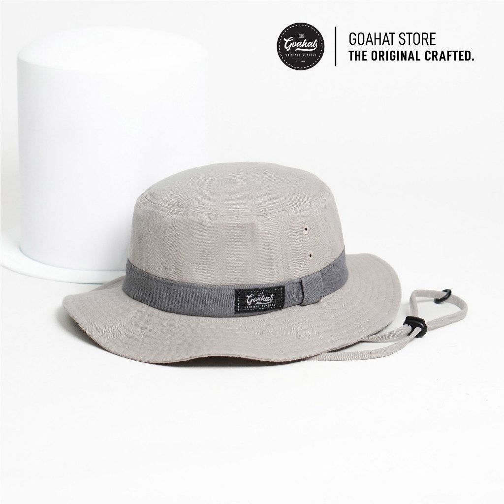 G002 Grey หมวกเดินป่า สไตล์สตรีทวินเทจ งานคอตตอนฟอกพิเศษ สีทูโทน เบา สวย ใส่สบาย