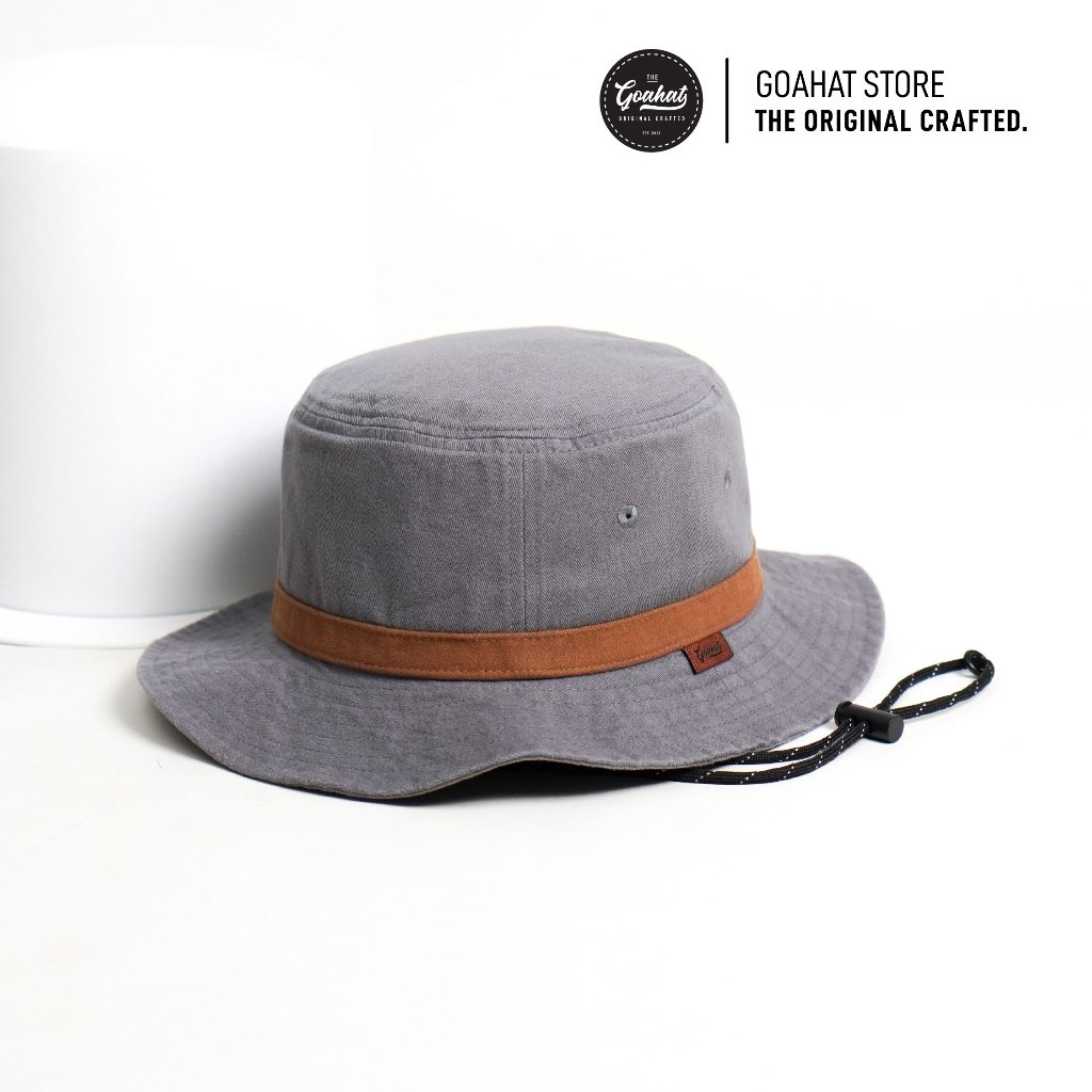 G007 Stone Grey หมวกเดินป่า สไตล์สตรีท งาน Cotton Washed ผ้านุ่ม สวย ระบายอากาศได้ดี ใส่สบาย