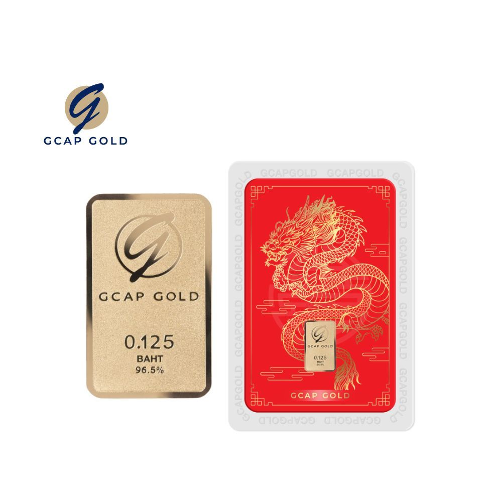 GCAP GOLD ทองคำแท่ง คลึ่งสลึง ลาย จักรพรรดิมังกร ทองคำ 96.50%   จัดส่งฟรี ‍ / แผ่นทอง / การ์ดทอง / ทองแท้