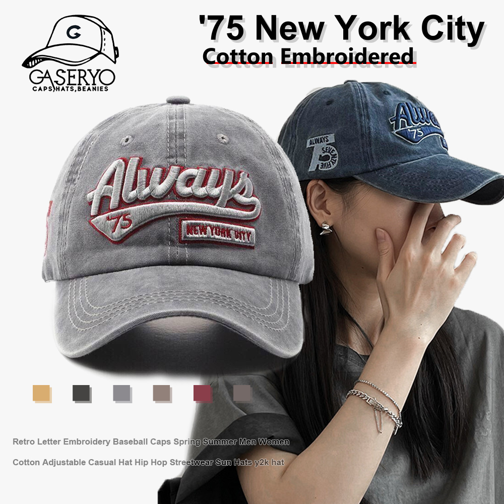 Gaseryo ใหม่ หมวกเบสบอล ผ้าฝ้าย 100% ปักลาย Your City Always 