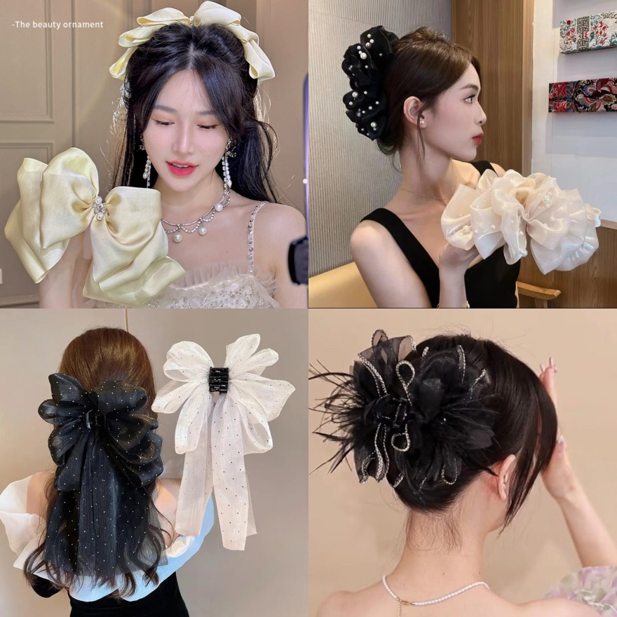 Gypsophila Streamer กิ๊บติดผม ผ้ากอซ โบว์ ฉลาม คลาสสิก สําหรับผู้หญิง 2023