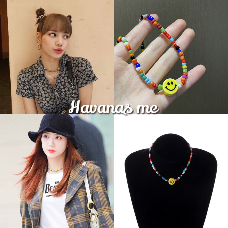 Havanas me ส่งจากไทย สร้อยคอลูกปัด Diy สร้อยใส่ไปทะเล สร้อยลิซ่า เครื่องประดับ