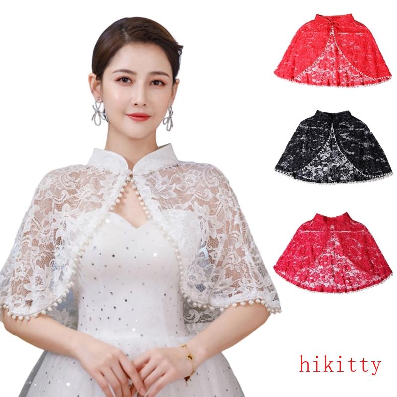 Hik เสื้อคลุมไหล่ หรูหรา สําหรับงานราตรี กี่เพ้า