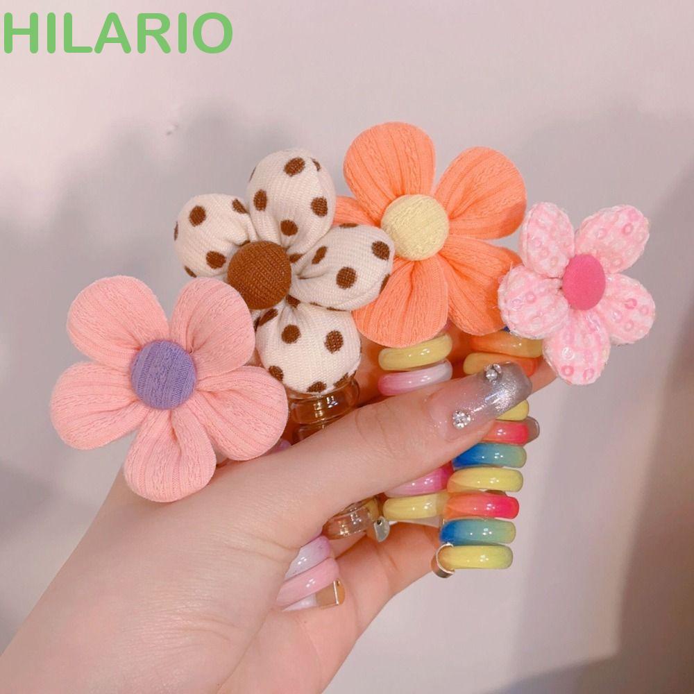 Hilario ยางมัดผมหางม้า พลาสติก ลายหมี สีรุ้ง หรูหรา สไตล์เกาหลี สําหรับงานแต่งงาน