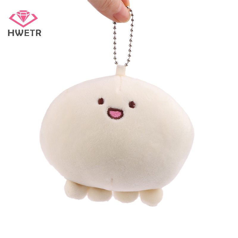 Hwetr พวงกุญแจ จี้ตุ๊กตาการ์ตูนปลาหมึก ผ้ากํามะหยี่ขนนิ่ม ขนาด 10 ซม.