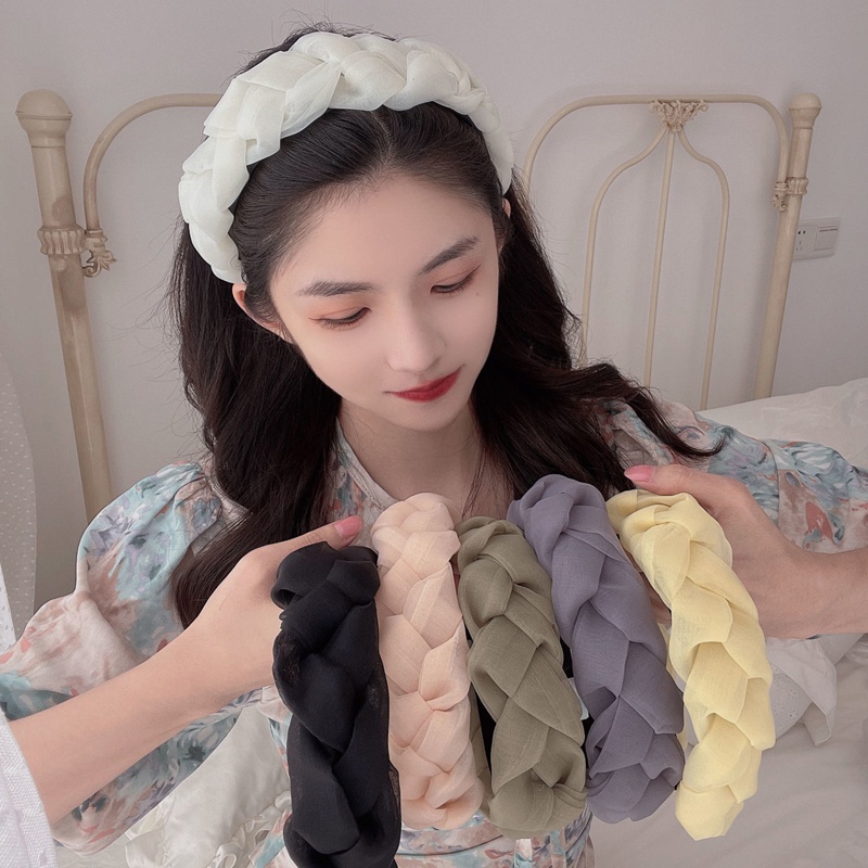 INS แฟชั่นสีสันชีฟองมือถักกิ๊บหญิงคุณภาพสูงของขวัญวันเกิด