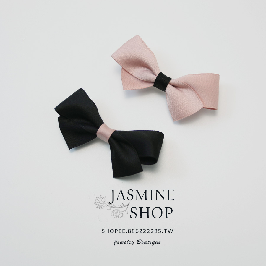 [Jasmine Shop] กิ๊บติดผม รูปโบว์น่ารัก สีชมพู สีฟ้า สีเบจ สําหรับเด็ก
