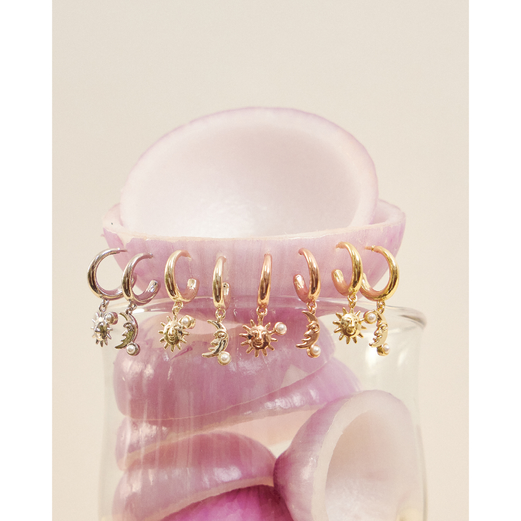 Julys - sunbeam moonbeam earrings