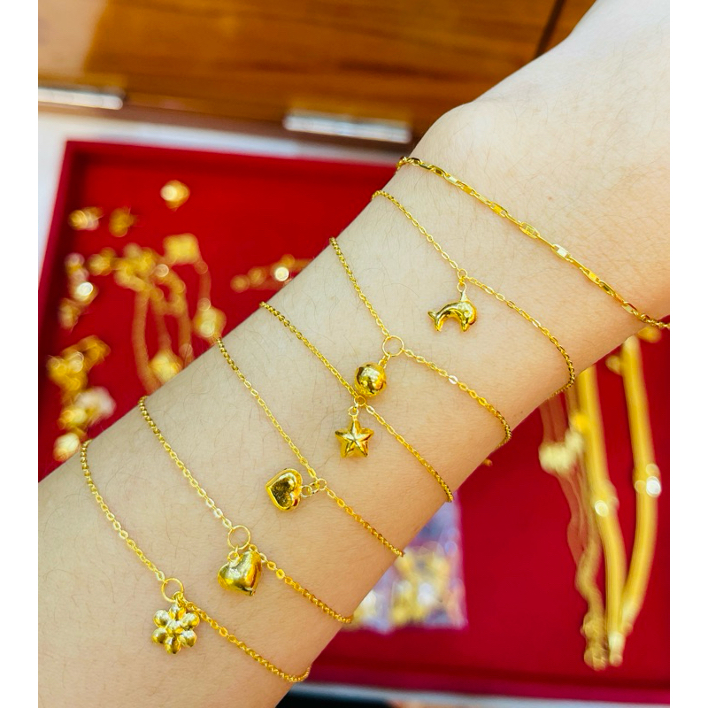 KMDGold สร้อยข้อมือทองนำ้หนัก1กรัม สินค้าขายได้จำนำได้ พร้อมใบรับประกัน