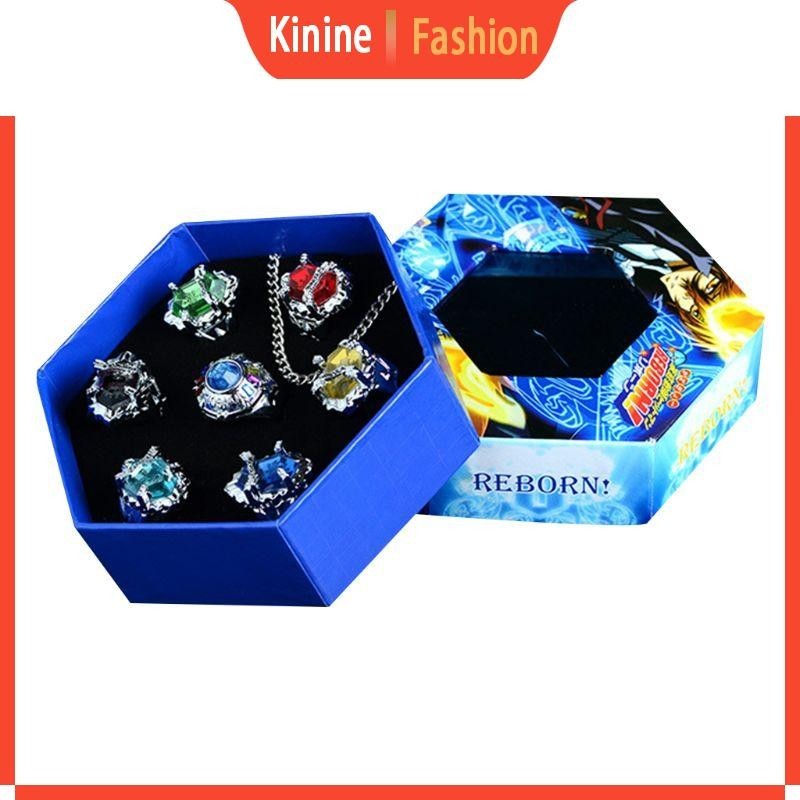 Kin Katekyo Hitman Reborn Vongola แหวนคอสเพลย์ โลหะผสม แฟชั่น สําหรับผู้ชาย ผู้หญิง